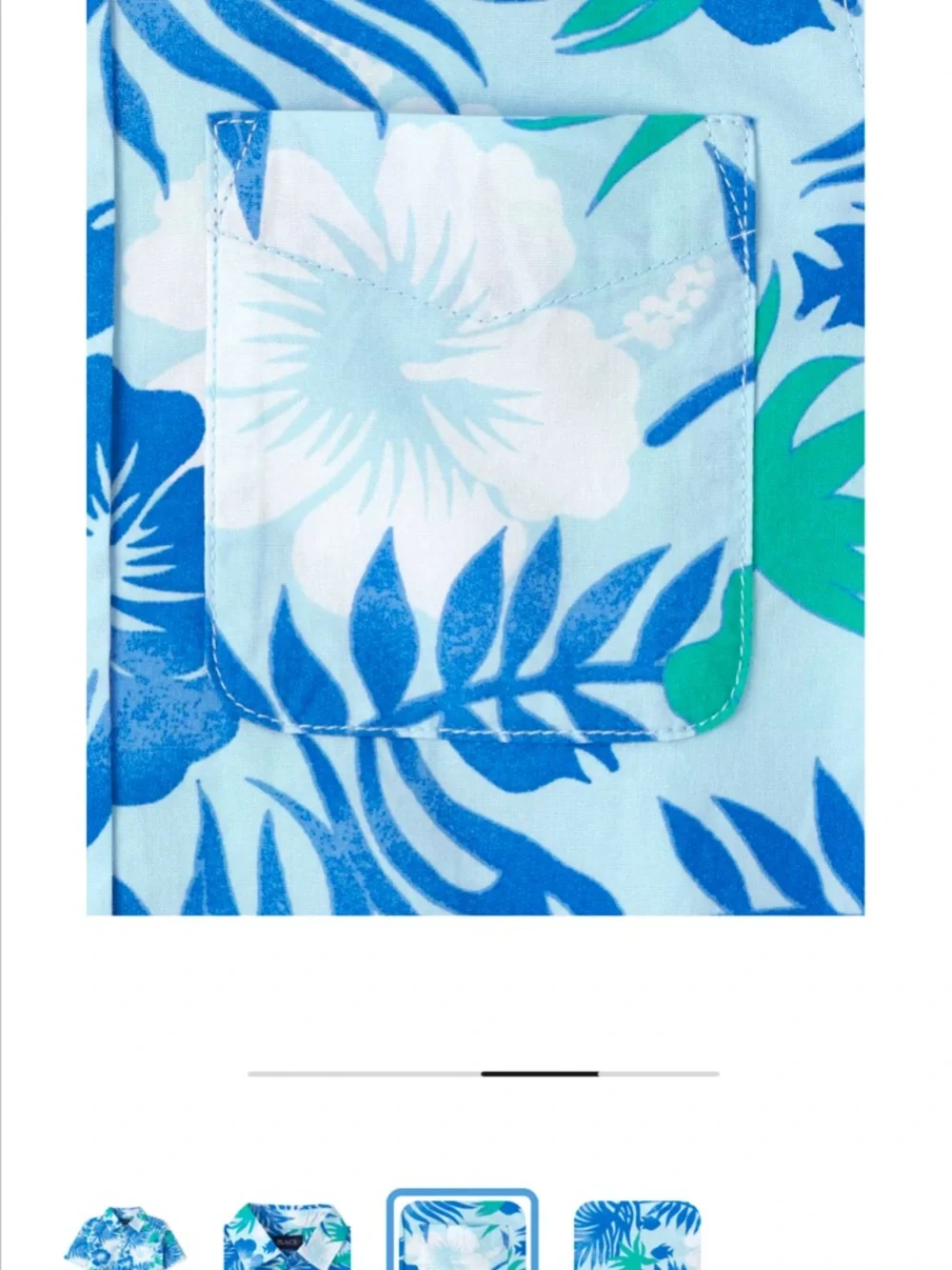 The Children's Place Blue & Teal Floral Tropical Button-Down Shirt